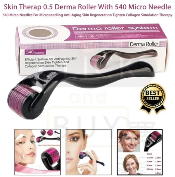 57a60d4fd50255d2b63d95cd305e8466 New Derma Roller 0.5 Mm 540 Needles Hair & Skin System