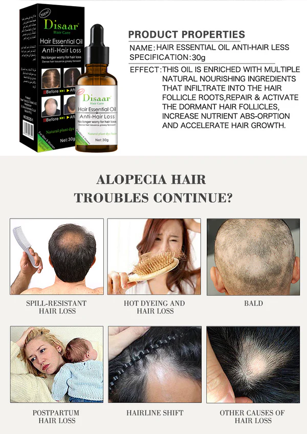 DISAAR Hair Growth Essential Oil Anti Hair Loss Treatment 30ml DS325-1